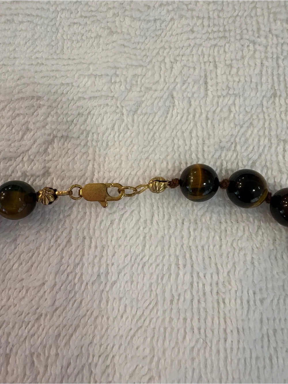 Tiger Eye Beaded Necklace - Brown & Black